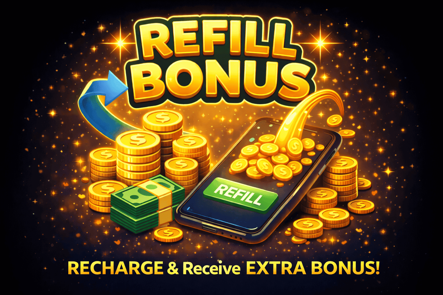 Refill bonus offer for betting users